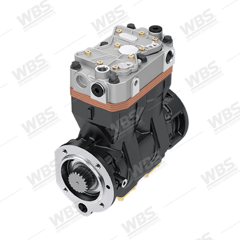 For CUMMINS Engine ISM/ QSM/ M11 Double Cylinder air Brake Compressor with Gear OEM 5257958 3411777 BMC9P921251